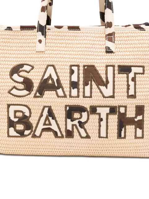 MC2 Saint Barth cow-print logo-patch tote bag - Neutrals - zdjęcie produktu nr 2