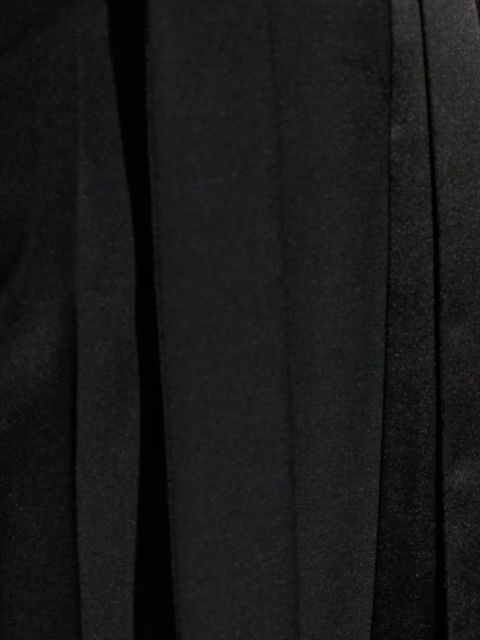 Alexander McQueen satin-trim draped trousers - Black