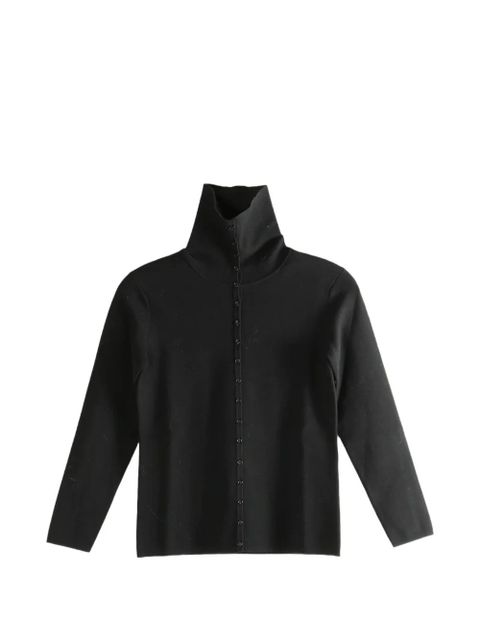 TOTEME buttoned roll-neck cardigan - Black - zdjęcie produktu nr 1
