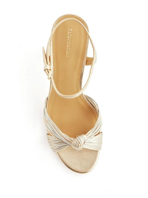 Reformation Petra leather sandals - Gold