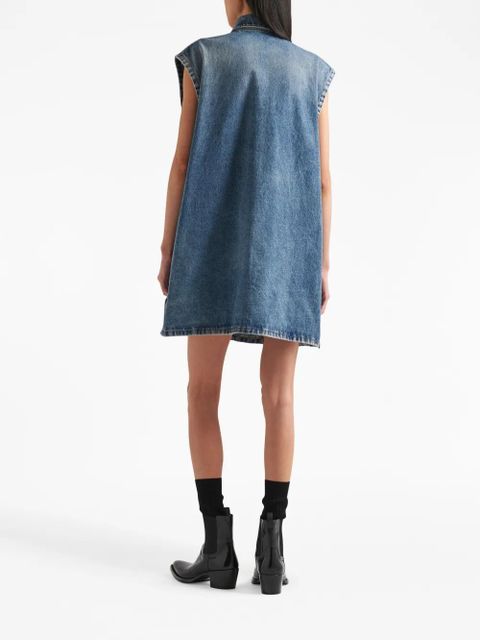 Prada sleeveless denim shirt - Blue