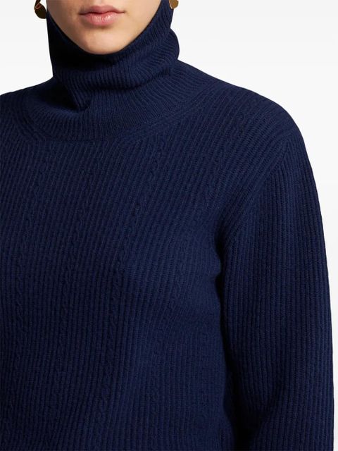 ETRO cashmere turtleneck sweater - Blue
