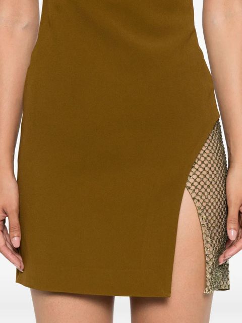 The Attico mesh-panelled minidress - Green