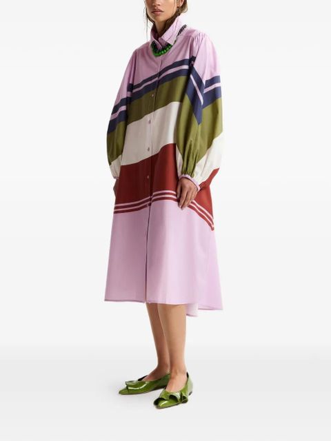 Essentiel Antwerp stripe-print cotton shirt dress - Pink - zdjęcie produktu nr 2