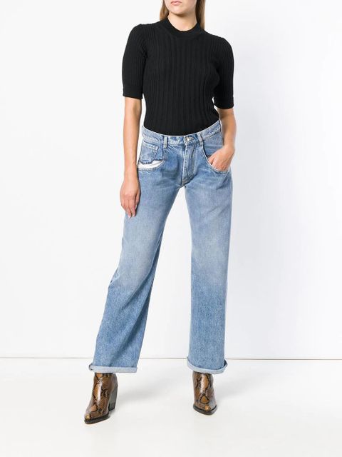 Maison Margiela contrast-pocket straight-leg jeans - Blue