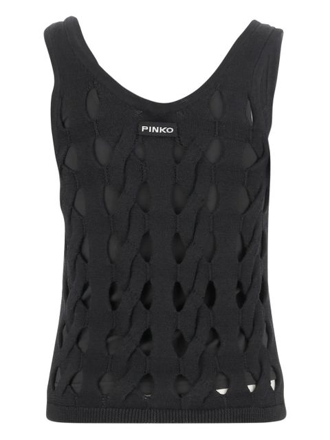 PINKO open-knit tank top - Black - zdjęcie produktu nr 2