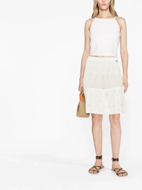 TWINSET pointelle knit skirt - White - zdjęcie produktu nr 2