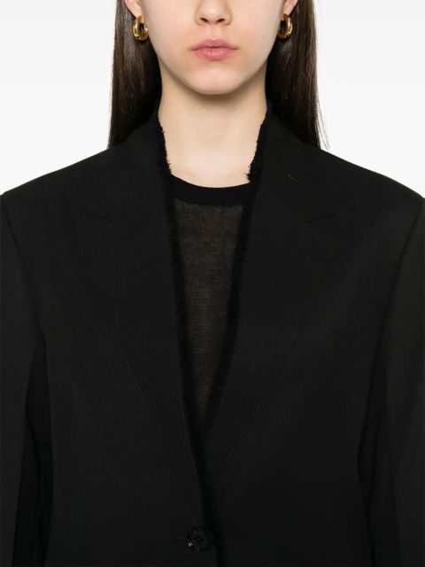 TOTEME raw-lapel blazer - Black