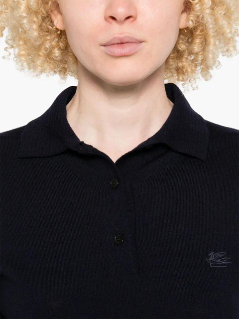 ETRO polo-collar sweatshirt - Blue