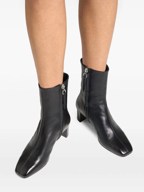 Aeyde Millie square-toe boots - Black