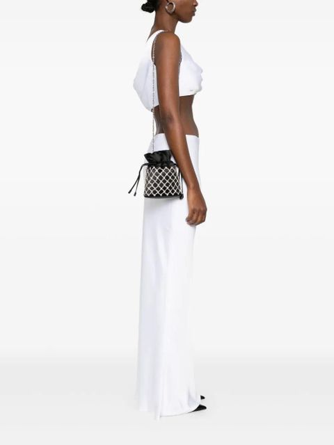 Aquazzura Crystal Lover bucket bag - Black