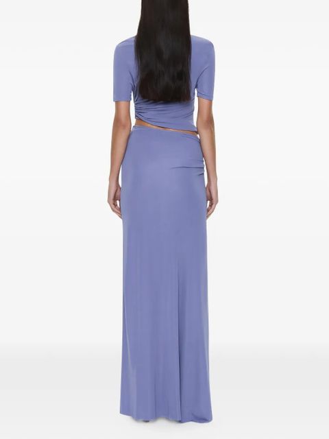 Christopher Esber buckle cascade maxi skirt - Purple