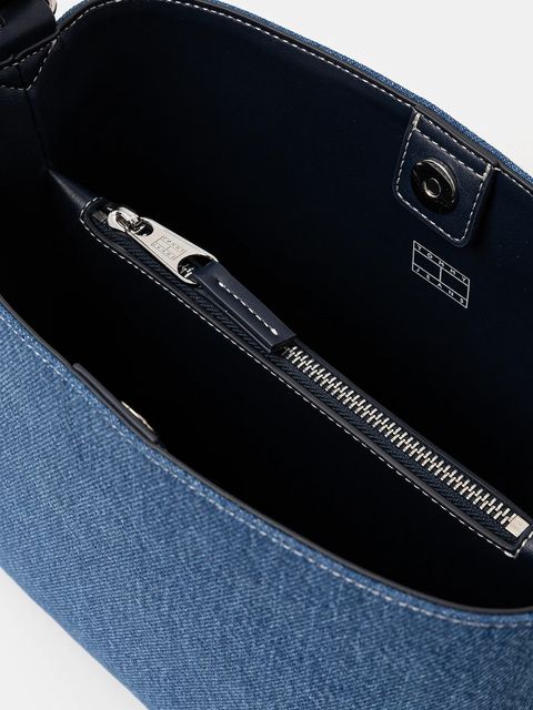 Tommy Jeans torebka jeansowa kolor granatowy AW0AW17876