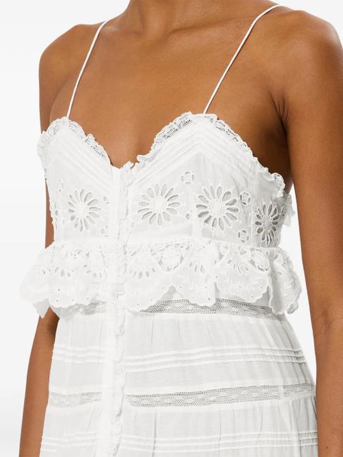 MARANT ÉTOILE Paule lace tiered dress - White