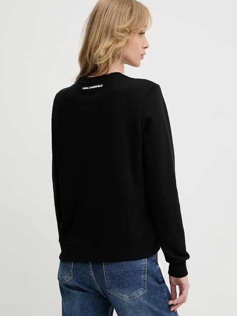 Karl Lagerfeld bluza damska kolor czarny z aplikacją A3W20010