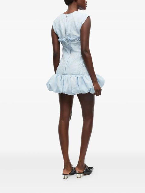 GANNI cloqué corset mini dress - Blue - zdjęcie produktu nr 2