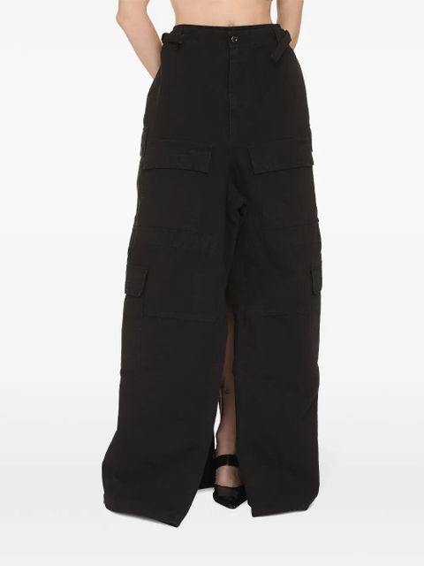 Balenciaga cargo-pockets slit skirt - Black - zdjęcie produktu nr 2