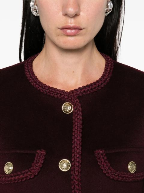 SANDRO wool-blend fitted jacket - Red