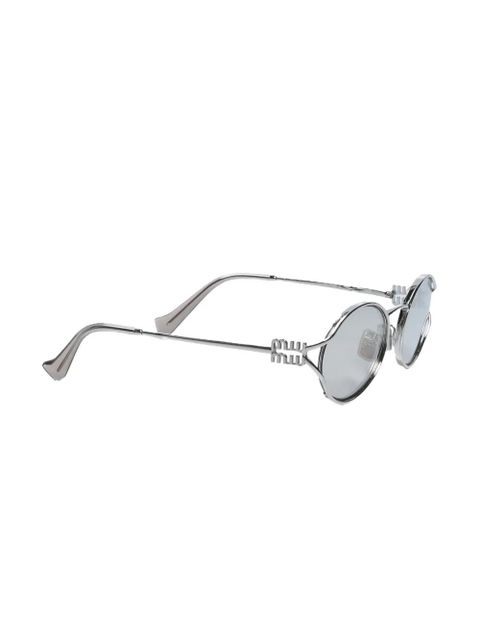 Miu Miu Eyewear 0MU 52YS oval-frame sunglasses - Silver - zdjęcie produktu nr 2