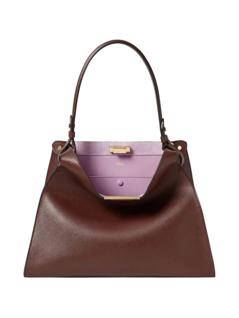 FENDI Way leather tote bag - Brown - zdjęcie produktu nr 1