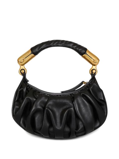 Balmain mini Ebene leather tote bag - Black - zdjęcie produktu nr 2