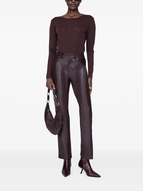 ANINE BING Sylvie long-sleeve T-shirt - Brown - zdjęcie produktu nr 2