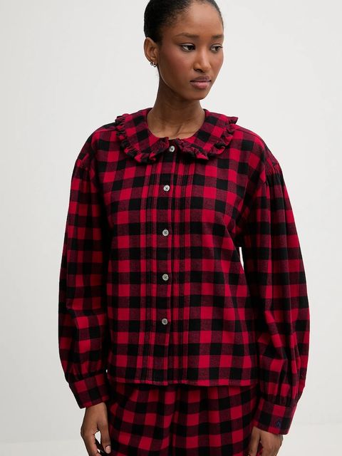 Polo Ralph Lauren piżama bawełniana kolor czerwony bawełniana 4P0703