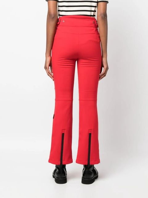 Yves Salomon high-rise button-waist trousers - Red