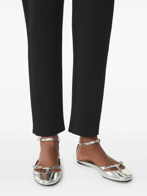 Lanvin buckle ankle-strap ballet flats - Silver