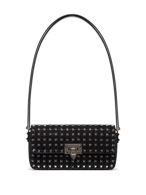 Valentino Garavani Rockstud23 E/W embroidered shoulder bag - Black - zdjęcie produktu nr 1