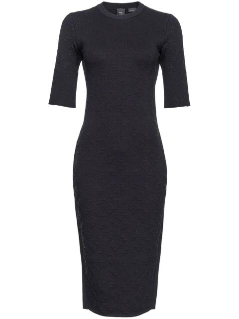 PINKO logo-embossed knitted dress - Black - zdjęcie produktu nr 1