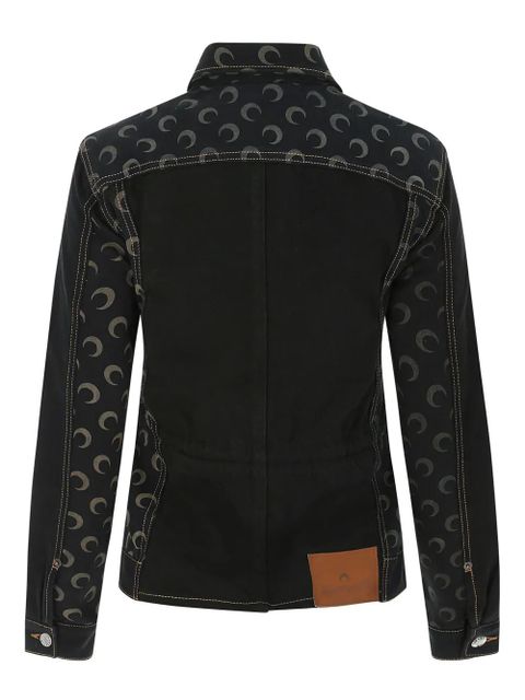 Marine Serre moon-print denim jacket - Black - zdjęcie produktu nr 2