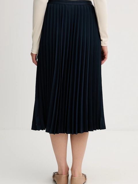 Tommy Hilfiger spódnica kolor granatowy midi rozkloszowana WW0WW48538