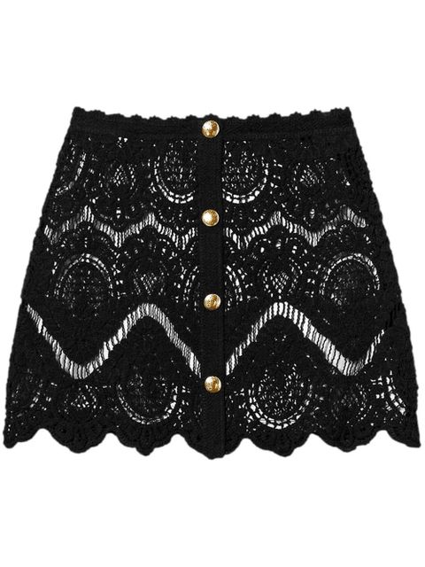 TWINSET crochet mini skirt - Black - zdjęcie produktu nr 1