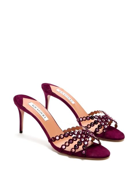 Aquazzura crystal-embellished stiletto sandals - Red - zdjęcie produktu nr 2