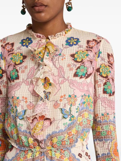 ETRO ruffled mini dress - Neutrals - zdjęcie produktu nr 2