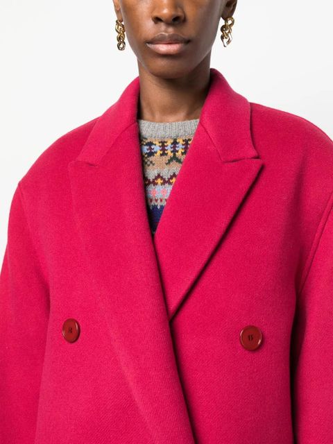 ISABEL MARANT Theodore double-breasted coat - Pink