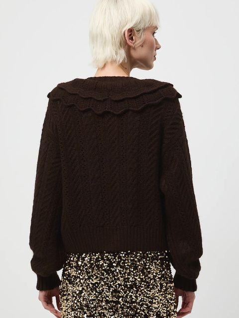 Medicine kardigan damski kolor brązowy