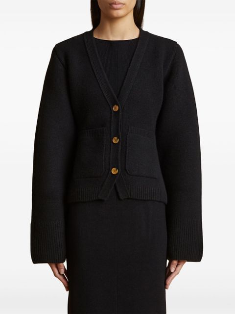KHAITE The Scarlet cashmere-blend cardigan - Black