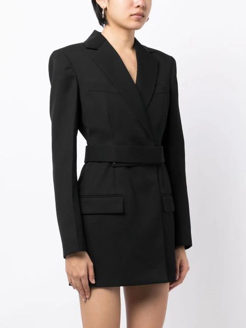 Alexander Wang logo-embroidered belted blazer dress - Black - zdjęcie produktu nr 2