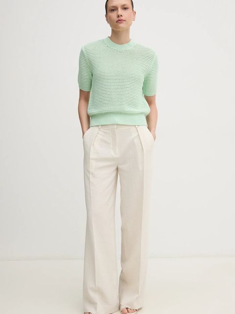 Tommy Hilfiger t-shirt damski kolor zielony WW0WW45950