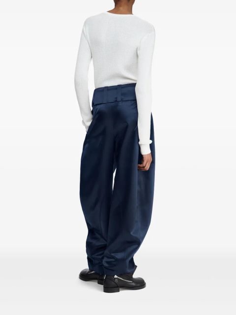 JW Anderson D-ring pleated trousers - Blue