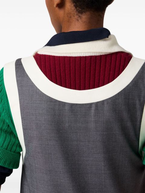 Miu Miu grisaille mini dress - Grey