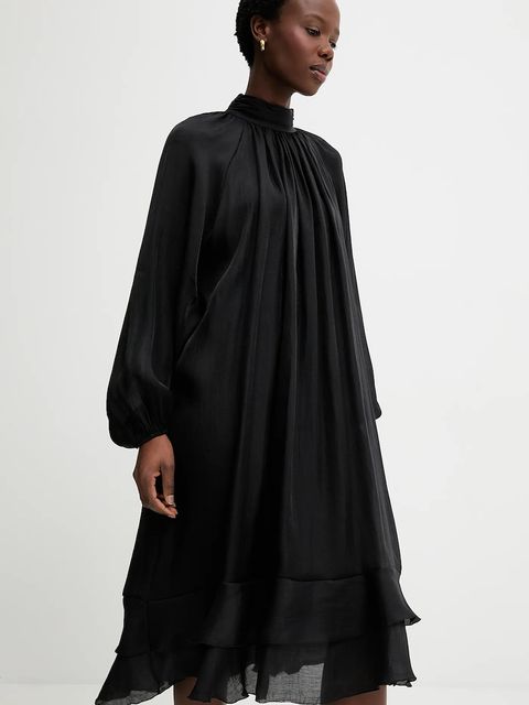 Answear.LAB sukienka kolor czarny mini rozkloszowana