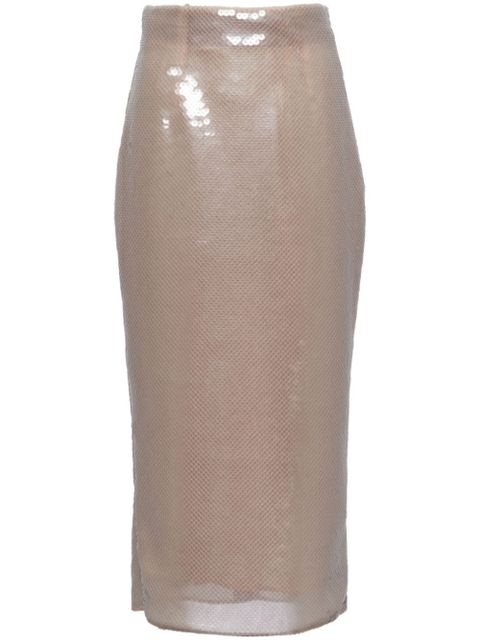 Prada sequinned midi skirt - Neutrals - zdjęcie produktu nr 1