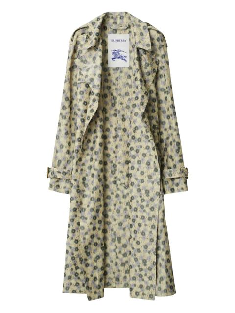Burberry long daisy-print trench coat - Neutrals - zdjęcie produktu nr 2