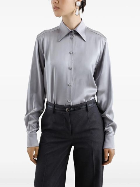 Dolce & Gabbana silk crepe-de-chine shirt - Grey