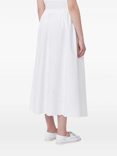 Weekend Max Mara scalloped cotton skirt - White
