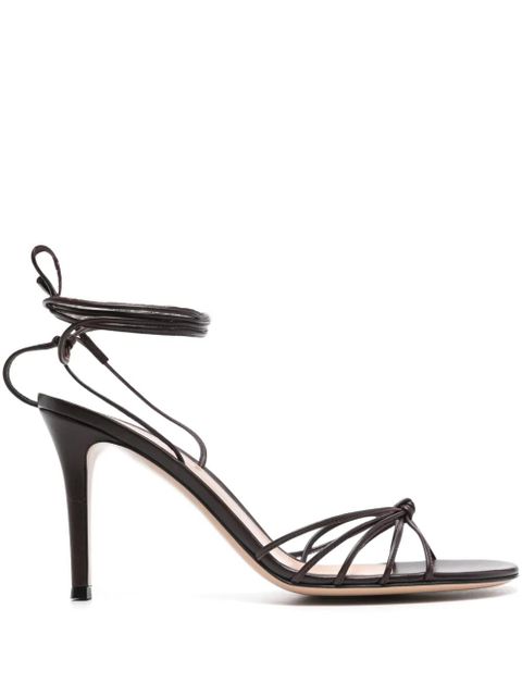 Gianvito Rossi 85mm strappy leather sandals - Brown - zdjęcie produktu nr 1