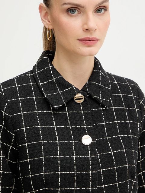 Morgan marynarka kolor czarny jednorzędowa wzorzysta VILMA